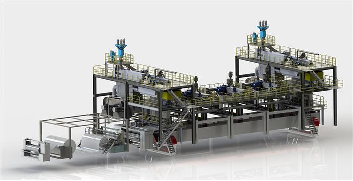 SMMMS纺熔非织造布生产线（五模头）