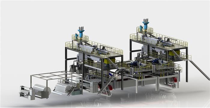 SMMS纺熔非织造布生产线（四模头）